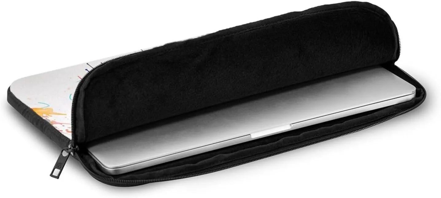 Colorful Note Guitar Pattern Shockproof Portable Laptop 17 inch Sleeve Bag for Men and Women - Ideal for Business Travel, School, and Daily Use