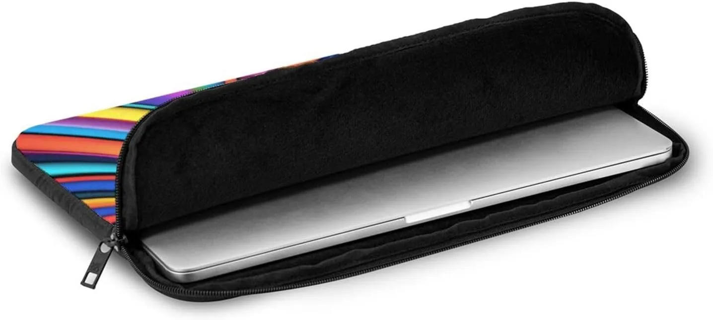 Colorful Pattern Shockproof Portable Laptop 17 inch Sleeve Bag for Men and Women - Ideal for Business Travel, School, and Daily Use