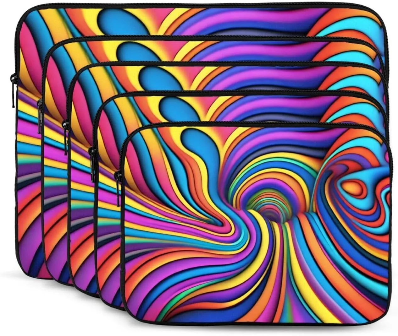 Colorful Pattern Shockproof Portable Laptop 17 inch Sleeve Bag for Men and Women - Ideal for Business Travel, School, and Daily Use