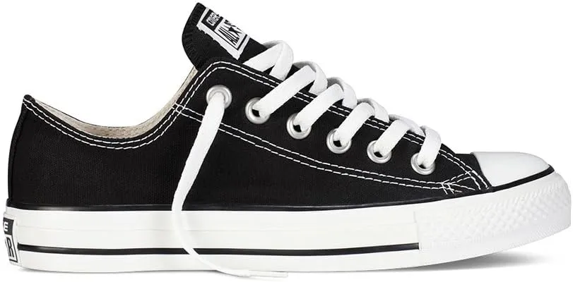 Converse Chuck Taylor All Star Canvas Low Top Sneaker, Black/White ,6.5 mens_us/8.5 womens_us