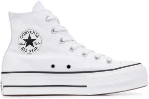 Converse Chuck Taylor AS Lift Lift Hi Top, Wht/Blk/Wht, Canvas, US Medium WMN Size 9