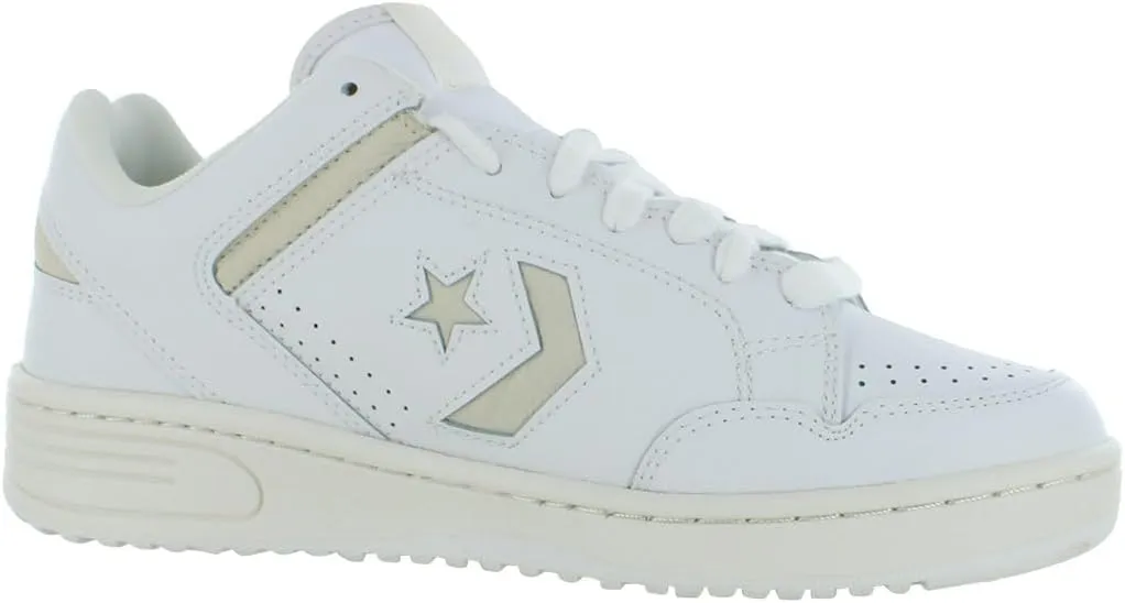 Converse Weapon Leather Unisex Low Top Sneaker (A11573C, in A Nutshell Brown/White)