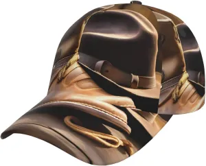 Cowboy Hat and Boots Adjustable Dad Hat for Summer,Stylish Baseball Cap Hat, erfect for Sports, Outdoor Activities, and Casual Wear Black