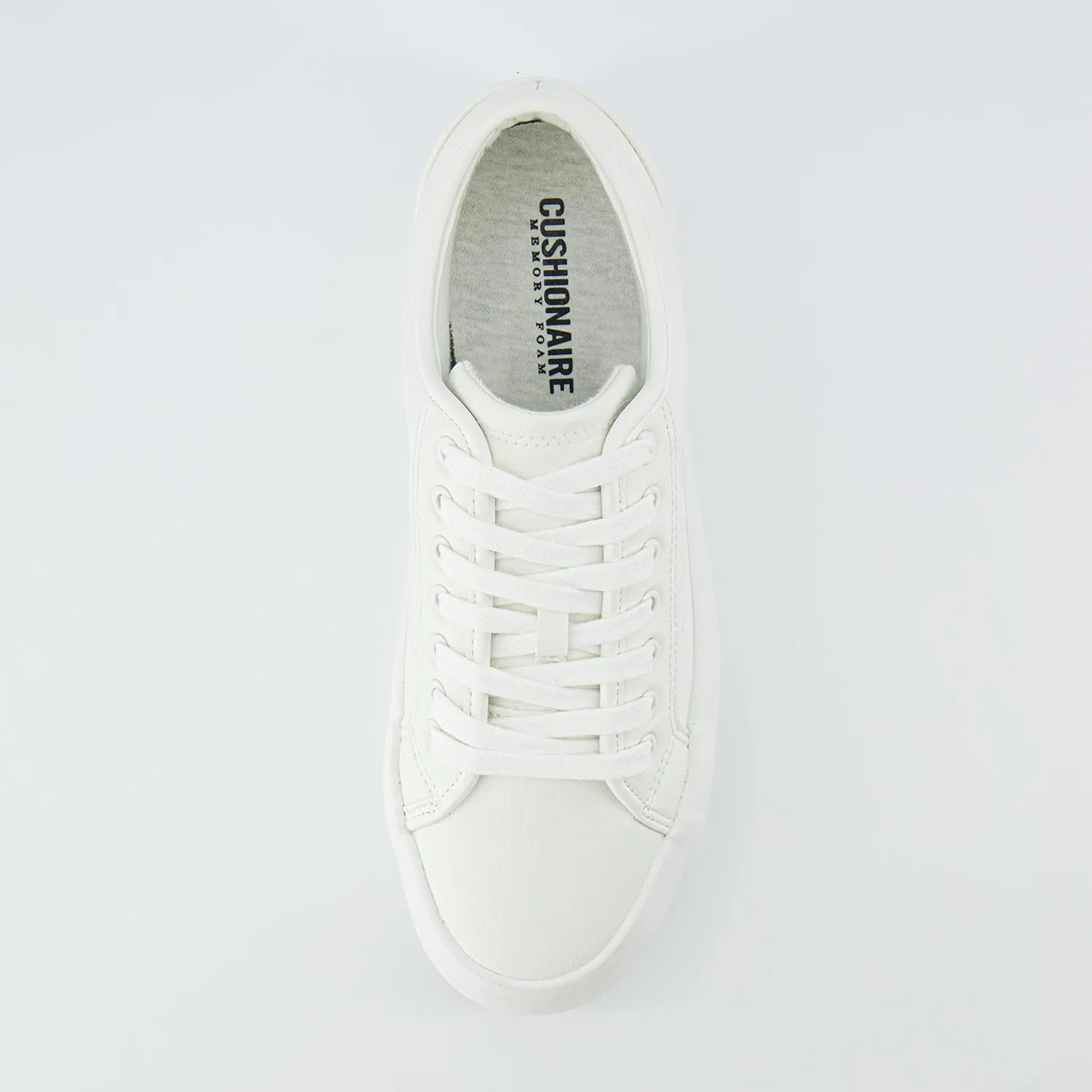 CUSHIONAIRE Women's Tag Low top Canvas Sneaker  Memory Foam