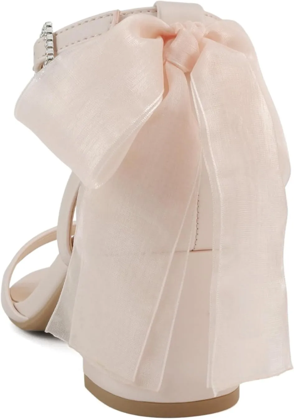 Delicious Everly ~ Women Ankle Strap Low Heel Bridal Dress Sandals