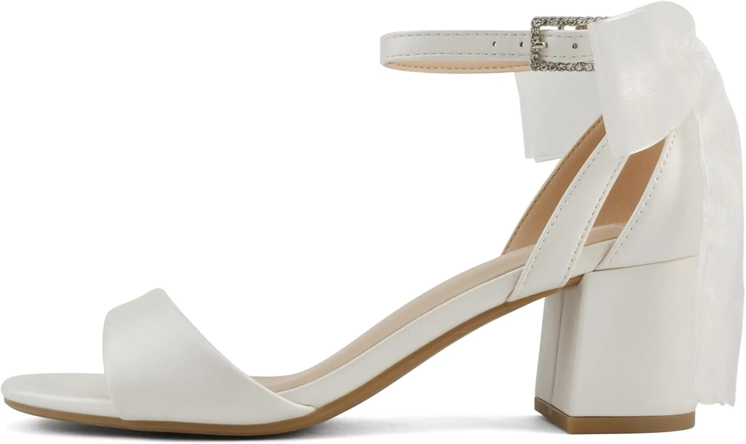 Delicious Everly ~ Women Ankle Strap Low Heel Bridal Dress Sandals