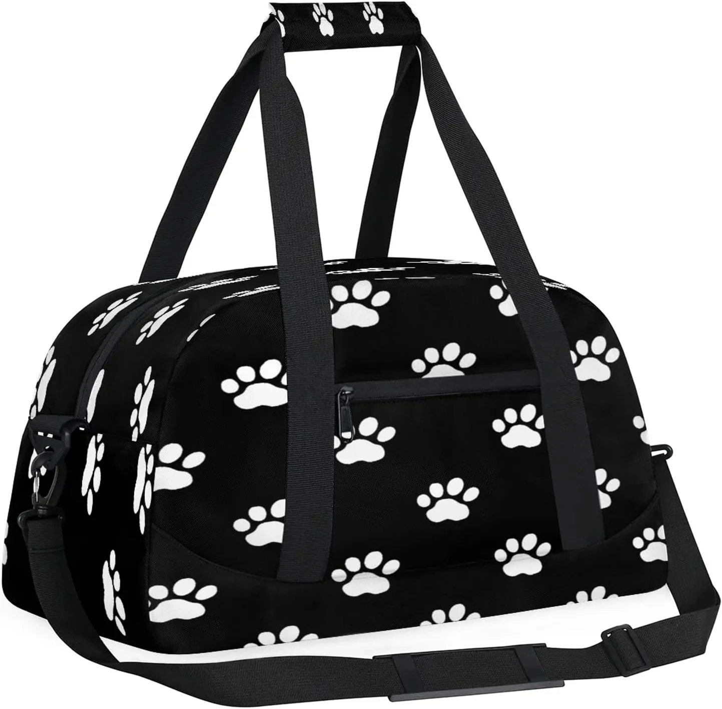 Dog Paw Small Gym Bag 18 inch Carry On Duffel Bag for Weekender Travel Sports Workout Yoga Gymnastics Dance Ballet