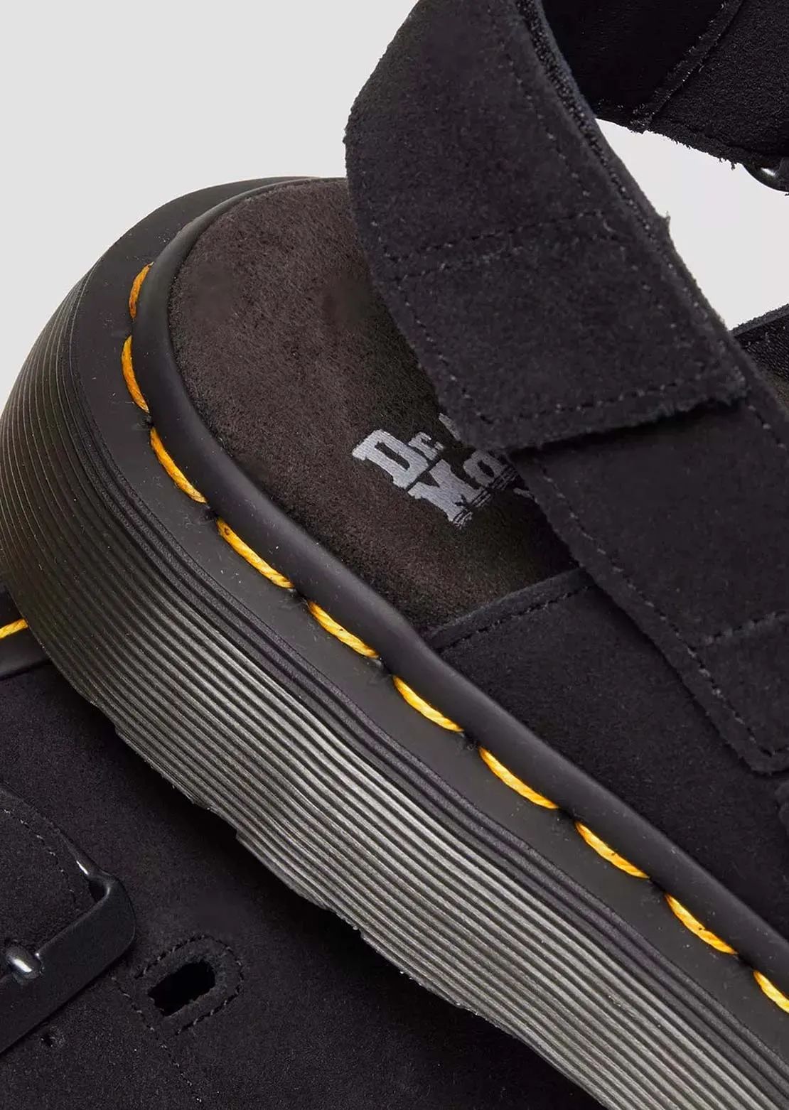 Dr. Martens Unisex Jorge II Black EH Suede Sandals