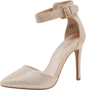DREAM PAIRS Oppointed-Ankle Women's Pointed Toe Ankle Strap D'Orsay High Heel Stiletto Pumps Shoes