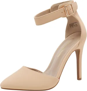 DREAM PAIRS Oppointed-Ankle Women's Pointed Toe Ankle Strap D'Orsay High Heel Stiletto Pumps Shoes