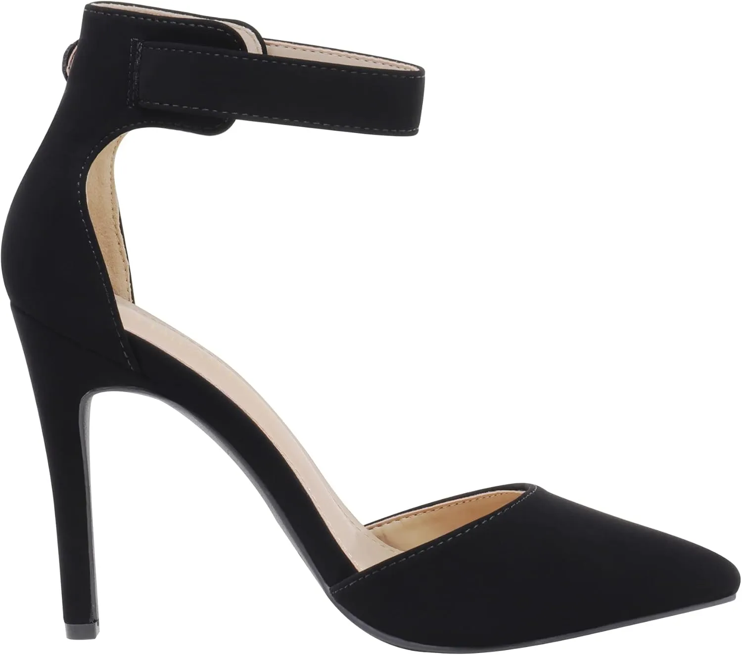 DREAM PAIRS Oppointed-Ankle Women's Pointed Toe Ankle Strap D'Orsay High Heel Stiletto Pumps Shoes