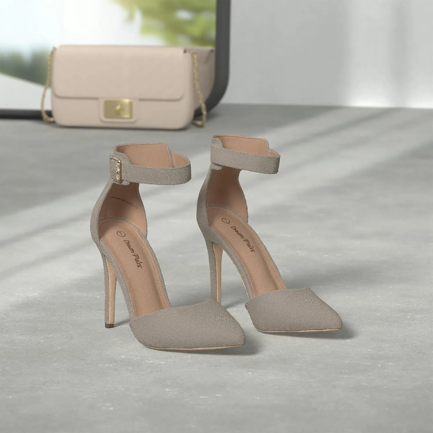 DREAM PAIRS Oppointed-Ankle Women's Pointed Toe Ankle Strap D'Orsay High Heel Stiletto Pumps Shoes