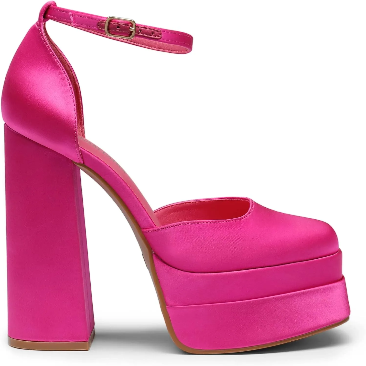 DREAM PAIRS Women’s High Chunky Platform Closed Toe Block Heels Square Toe Ankle Strap Dress Wedding Party Pumps Shoes Aurelia