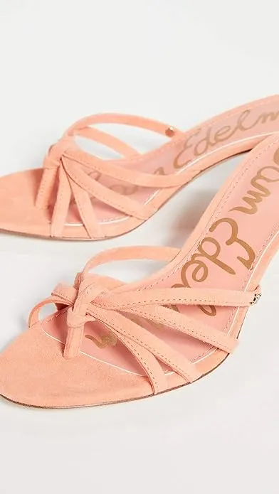 Edelman Strappy Jedda Melon/Orange/Pink Special members discount Stiletto No-hassle exchange Heeled Leather Sam Sandals