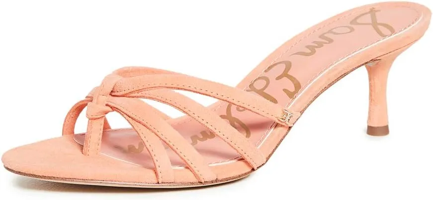 Edelman Strappy Jedda Melon/Orange/Pink Special members discount Stiletto No-hassle exchange Heeled Leather Sam Sandals
