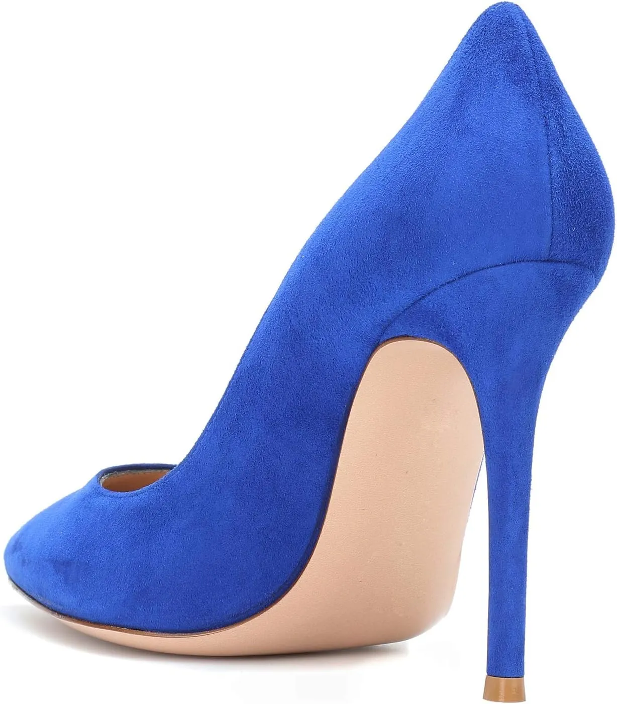 Eldof Women's Pointed Toe Pumps 4 inches Classic Stiletto Chic Heel Suede Shoes