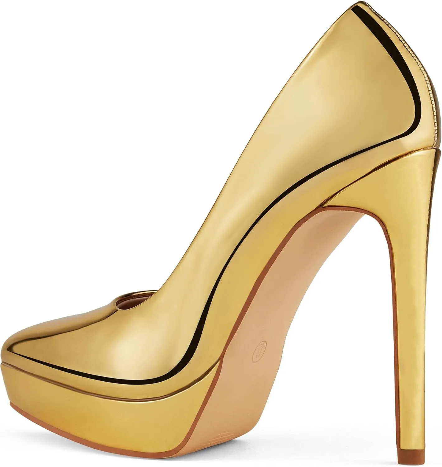 Elisabet Tang Women's Pumps,4.7 Inch High Platform Stiletto Heels for Dressy,with Comfy Pointy Closed Toe at Work Dating Wedding Party Prom Church