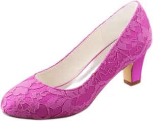 Emily Bridal Wedding Shoes Women's Silk Like Satin Stiletto Heel Closed Toe Pumps