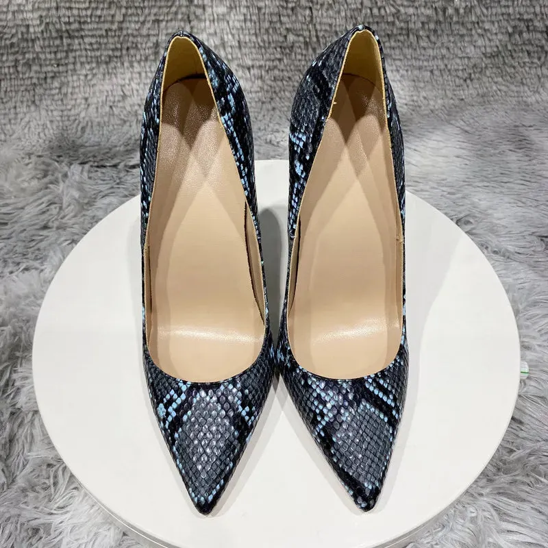 Fashion Women's snakeskin high heels
