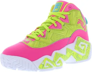 Fila MBNight Walk GS Sneaker Girls Youth Basketball M US Big Kid PinkLimeWhite