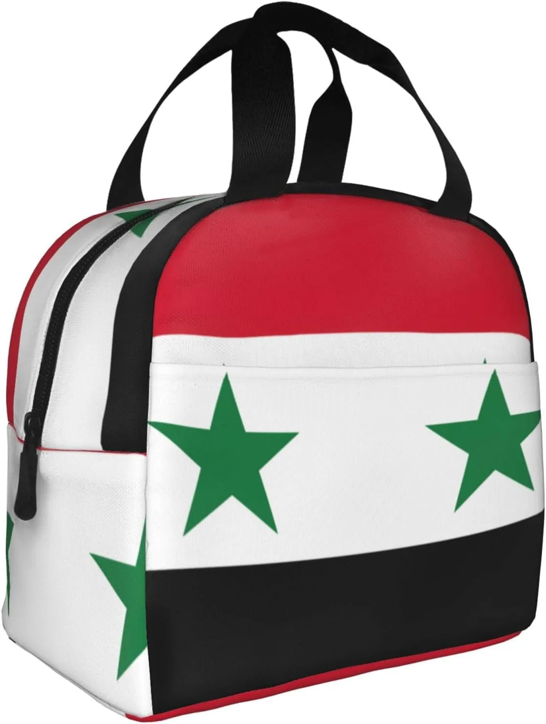 Flag Of The Syrian Arab Republic Stylish Lunch Box For Men Women Adults Reusable Bag For Work Picnic