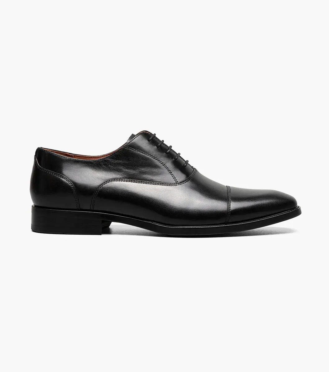 Florsheim Men's Sorrento Lux  Cap Toe Balmoral Oxford Black