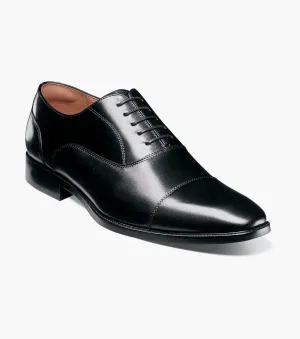 Florsheim Men's Sorrento Lux  Cap Toe Balmoral Oxford Black