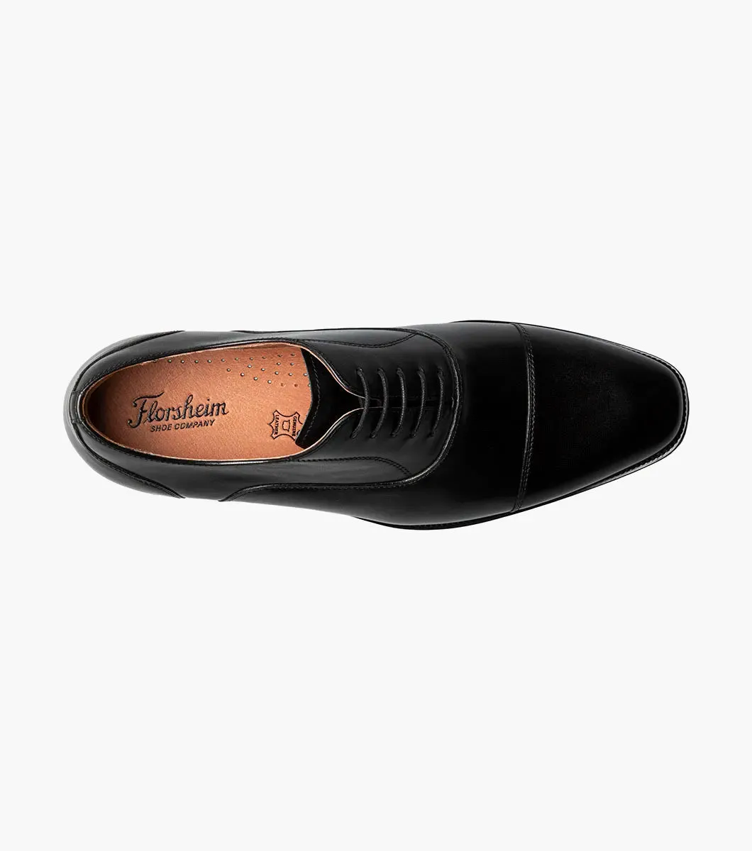 Florsheim Men's Sorrento Lux  Cap Toe Balmoral Oxford Black