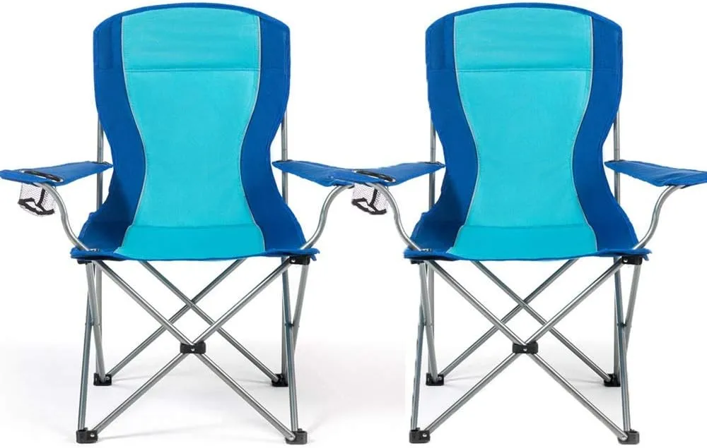 Folding Chair Recliner, Nap Chair Portable Beach Chair Leisure Fishing Chair Lazy Chair Outdoor Camping Picnic Home Dual-use - Blue,Sunlounger