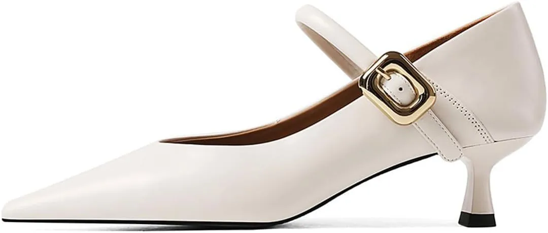 FOWT Women Square Toe Crossed Strap Mary Janes Block Low Heel Pumps Adjustable Buckles Lovely Dates Party Wedding Dress Shoes Size 4-16 US