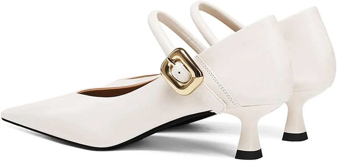 FOWT Women Square Toe Crossed Strap Mary Janes Block Low Heel Pumps Adjustable Buckles Lovely Dates Party Wedding Dress Shoes Size 4-16 US