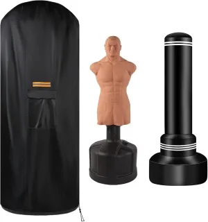 Free Standing Punching Bag Cover Outdoor Waterproof, 420D Oxford Full Protector for Standing Punching Bag with Stand, Protective Cover for Bob Dummy Boxing Bag 70" H x 28" D