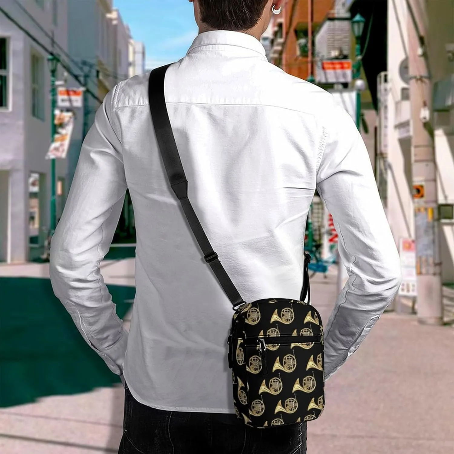 French Golden Horn Detachable Shoulder Strap Small Shoulder Bag Unisex
