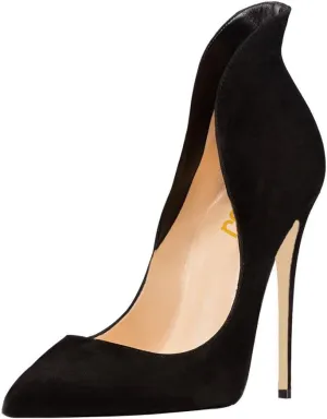 FSJ Women Sexy Prom Pointy Toe High Heel Stiletto Pumps Closed Toe Slip On Swallow Tailed Dress Party Shoes 4-15 US