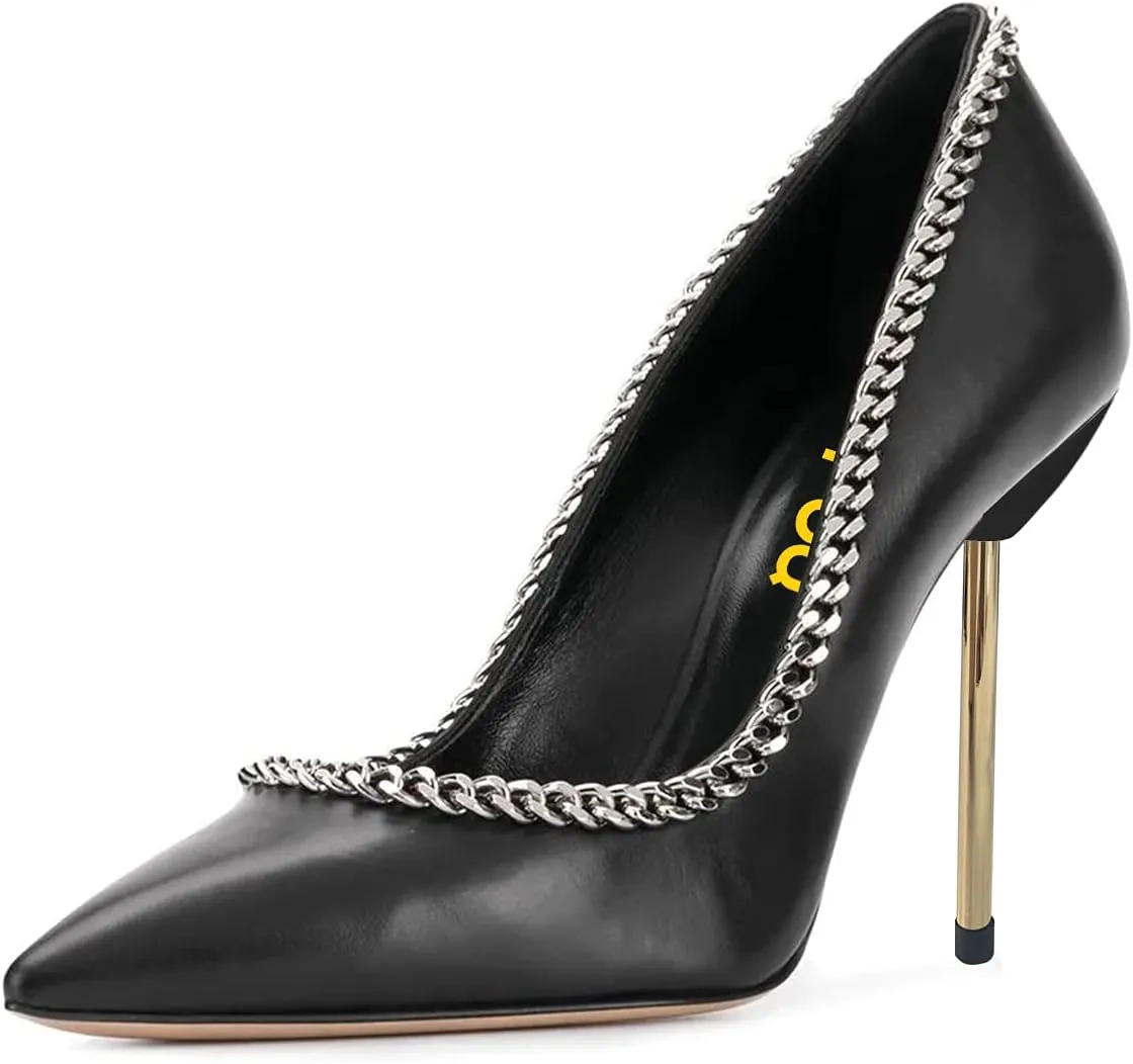 FSJ Women Suede Sexy Pointed Toe Pumps 12 cm High Heels Stilettos Party Prom Daily Classic Office Lady Work Shoes Size 4-15 US