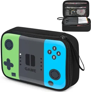 Gamer Large Capacity Pencil Case for Boys Teens Kids - School, Art & Office Supply Organizer with Sturdy Handle, Double Layer Pen Bag, Zippered Pouch & Storage Box for Men Adults