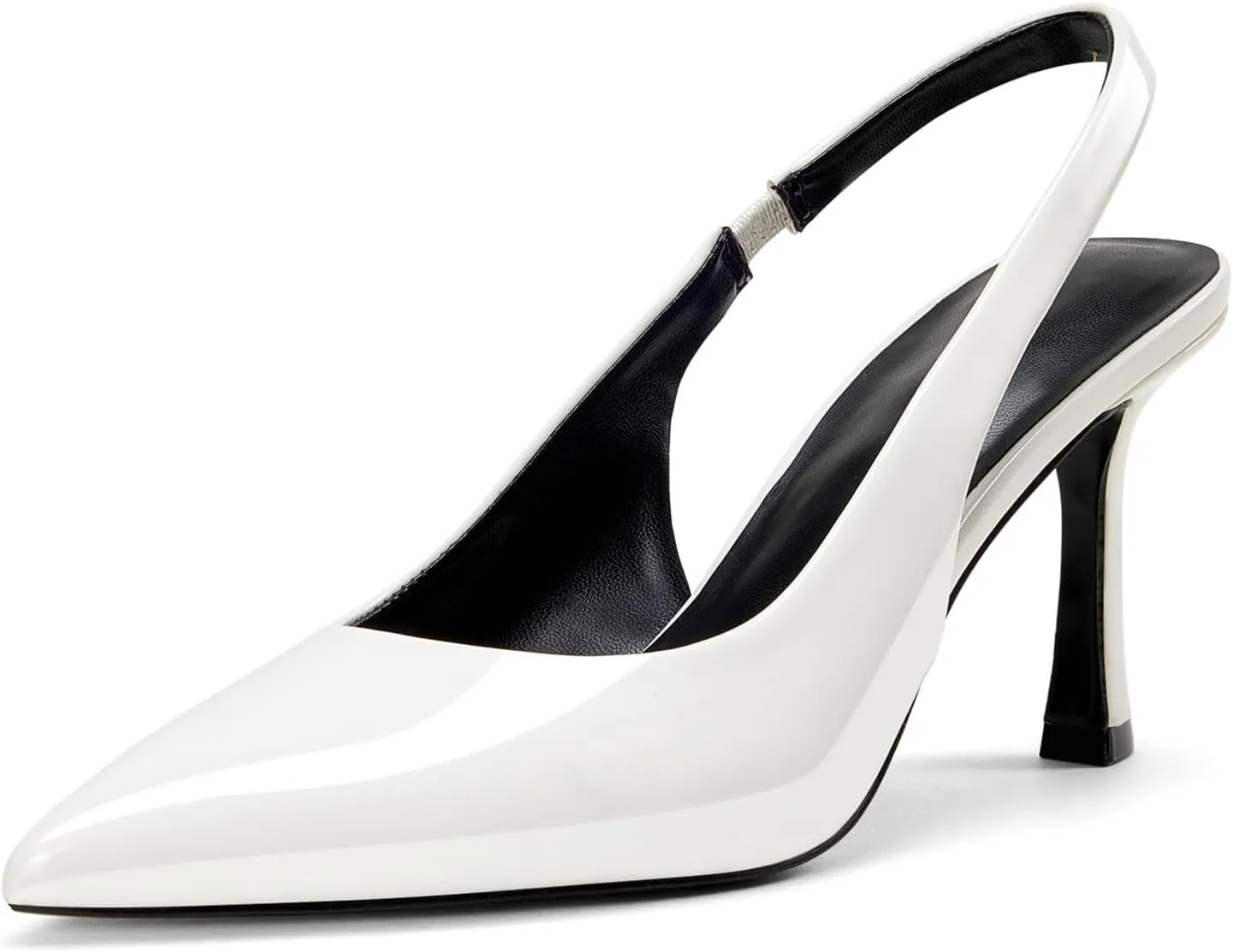 GENSHUO Women's Slingback Heels Closed Pointed Toe Dress Pumps Shoes Slip On 4 Inch High Stiletto Comfortable Sexy Wedding Work Casual Prom Party