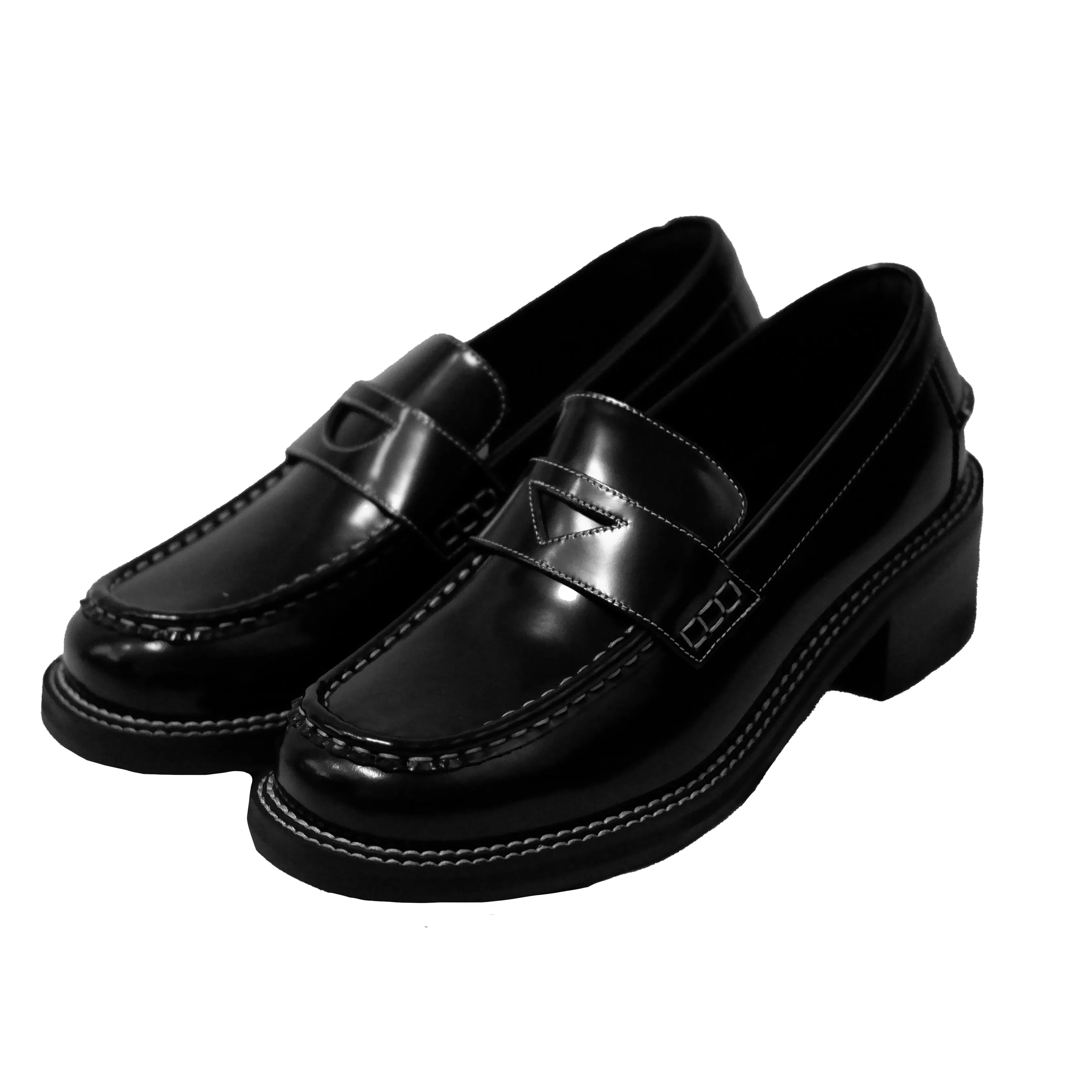 Gentlewoman 3.0 Women's Asymmetric Leather Loafer in Black
