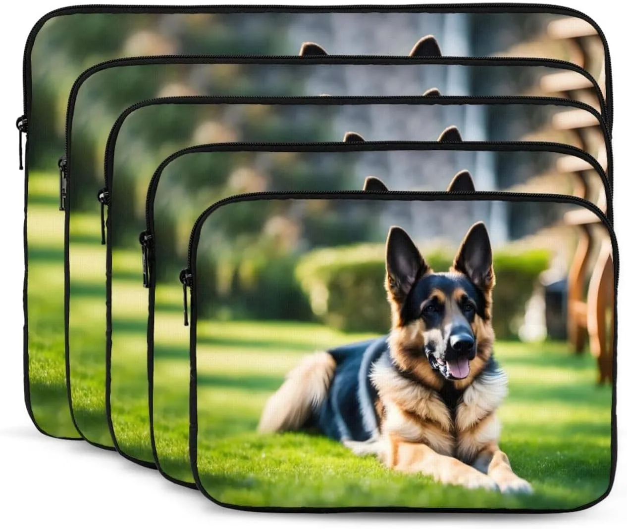 German Shepherd Dog Pattern Shockproof Portable Laptop 17 inch Sleeve Bag for Men and Women - Ideal for Business Travel, School, and Daily Use