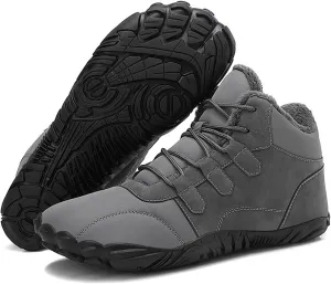 Glacia Barefoot Shoes Winter, Grounded Barefoot Footwear for Women Men, Waterproof Hike Wide Toe Boots