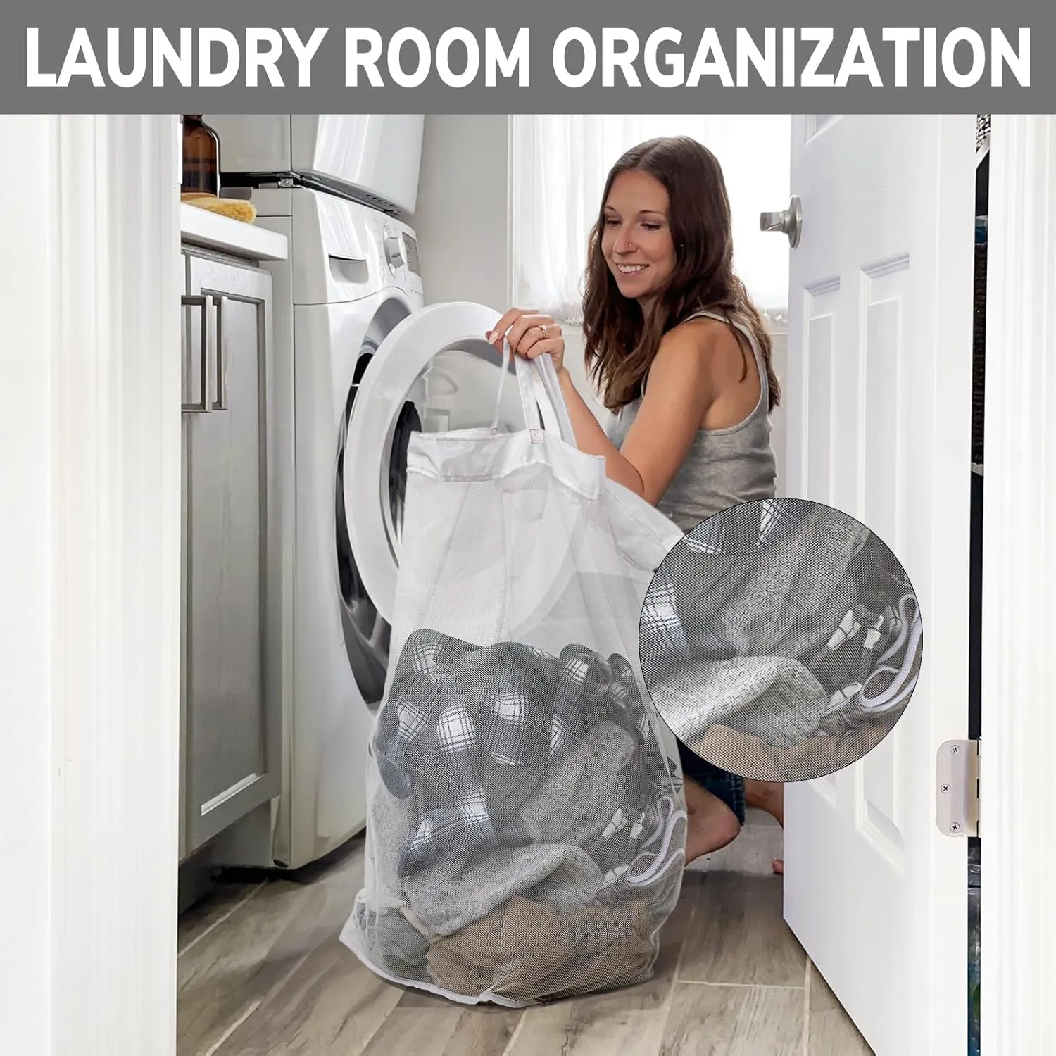 Goodpick Rolling Laundry Hamper with Wheels 75L, Black Laundry Hamper for Dirty Clothes, Collapsible Laundry Basket with Removable Wash, Black Laundry Basket with Wheels