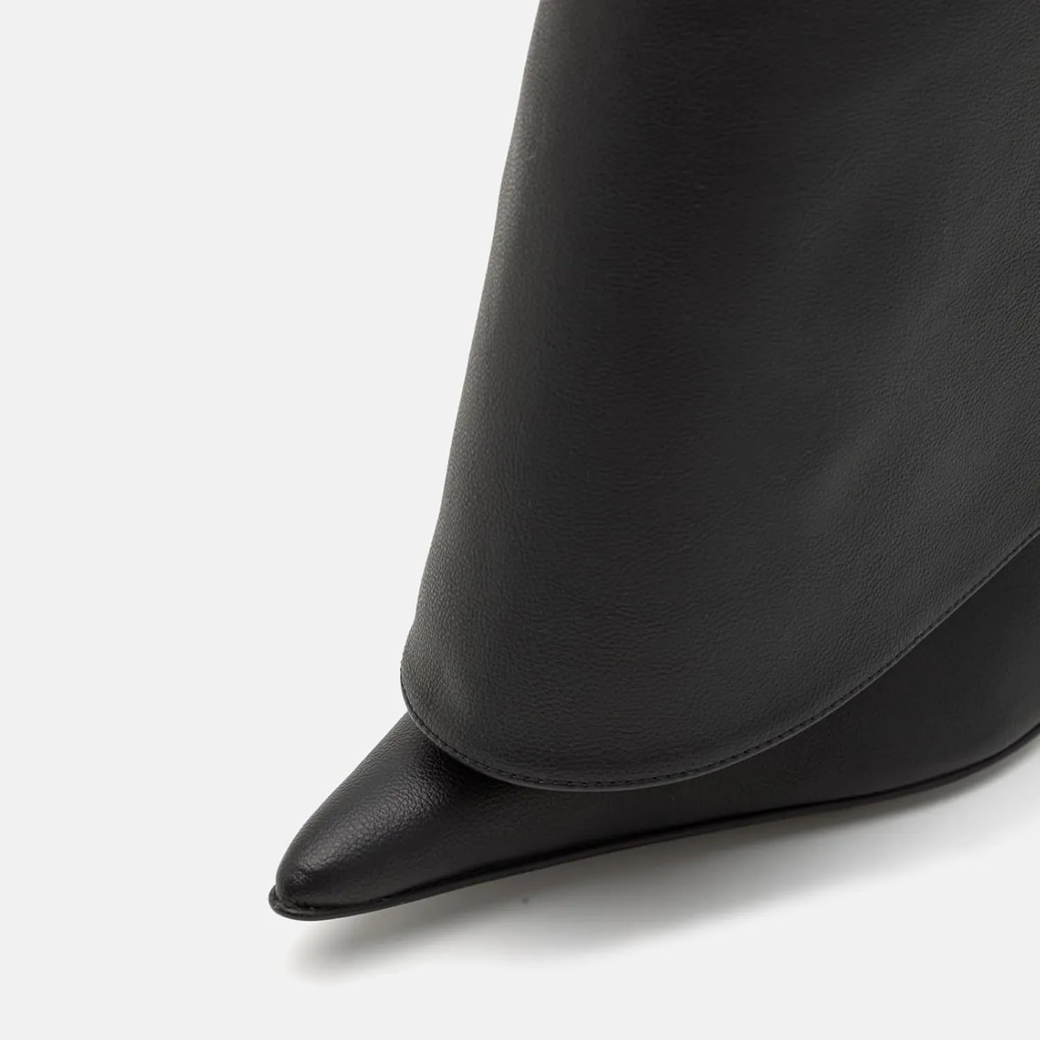 Goolita Fold Over Boots For Women, Pointed Toe Stiletto Heel Knee High Boots Fashion Comfortable Slip On Tall Boots