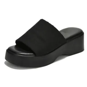 Heel Platform Value-for-money Fabric Chunky Lightweight Mule Stretch Sandals Memory Sandal Cloud Wedge Wedge Fitted Best-sellers Foam