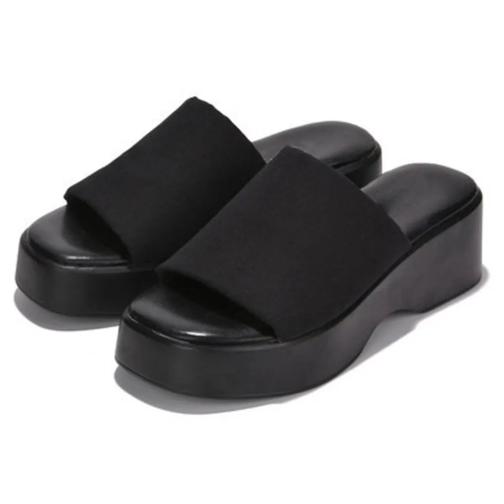 Heel Platform Value-for-money Fabric Chunky Lightweight Mule Stretch Sandals Memory Sandal Cloud Wedge Wedge Fitted Best-sellers Foam