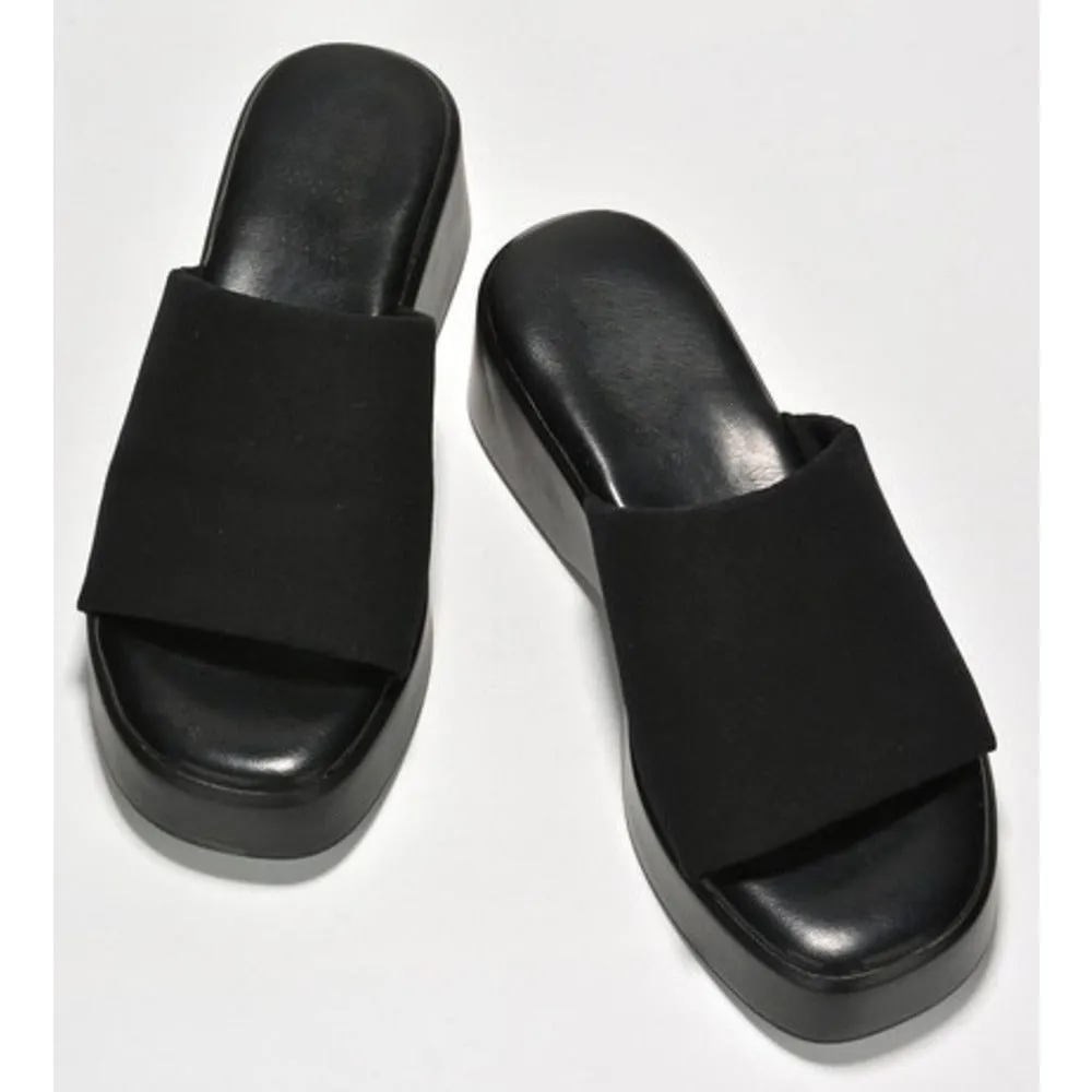 Heel Platform Value-for-money Fabric Chunky Lightweight Mule Stretch Sandals Memory Sandal Cloud Wedge Wedge Fitted Best-sellers Foam