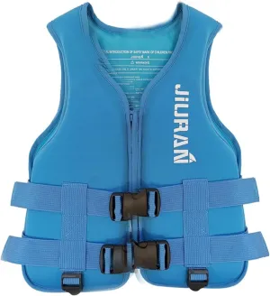 huraty Adjustable Floating Swim Vest, Unisex Boating Vest Front Zipper, Teenager Swim Jacket for Safety Outdoor Water Sports Buoyancy Vest
