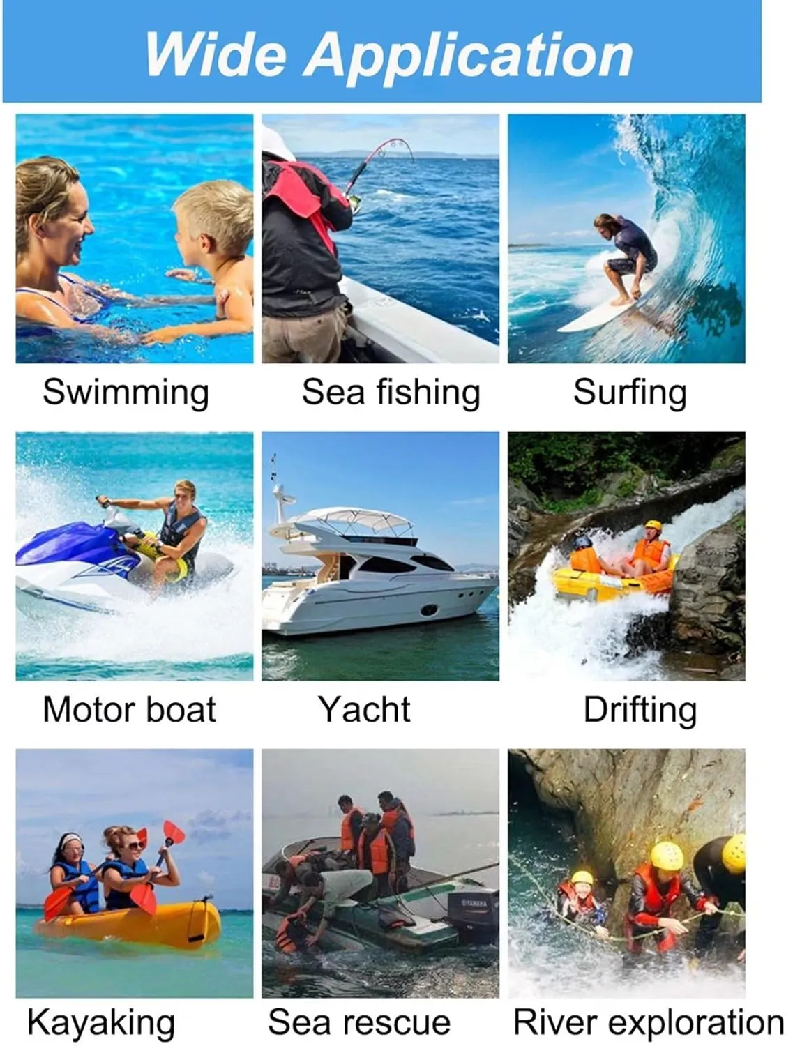 huraty Adjustable Floating Swim Vest, Unisex Boating Vest Front Zipper, Teenager Swim Jacket for Safety Outdoor Water Sports Buoyancy Vest