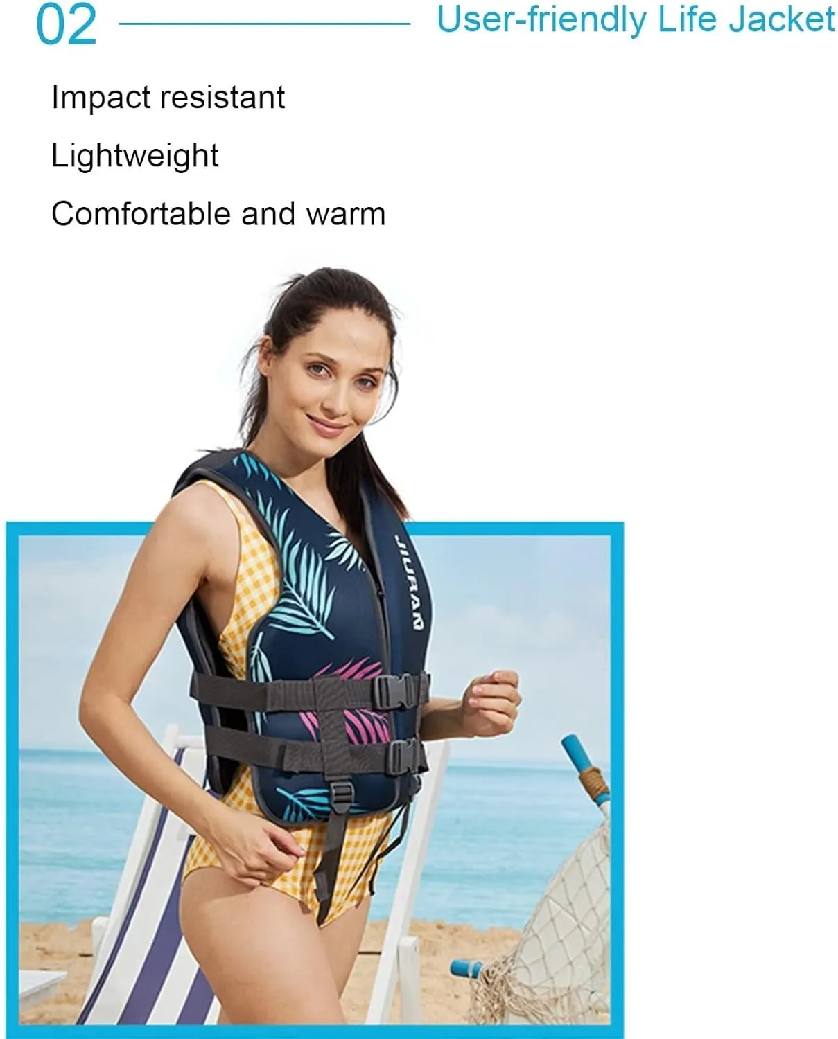 huraty Adult Kayaking Vest with Leg Straps, Quick-Dry Swim Vest Jacket for Boating Fishing Surfing, Neoprene Youth Swim Jacket