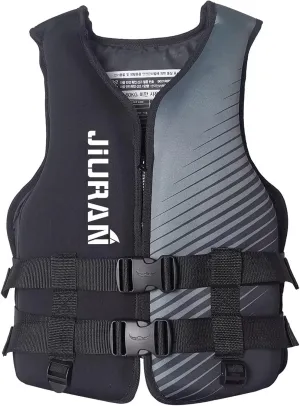 huraty Adult Kayaking Vest with Leg Straps, Quick-Dry Swim Vest Jacket for Boating Fishing Surfing, Neoprene Youth Swim Jacket