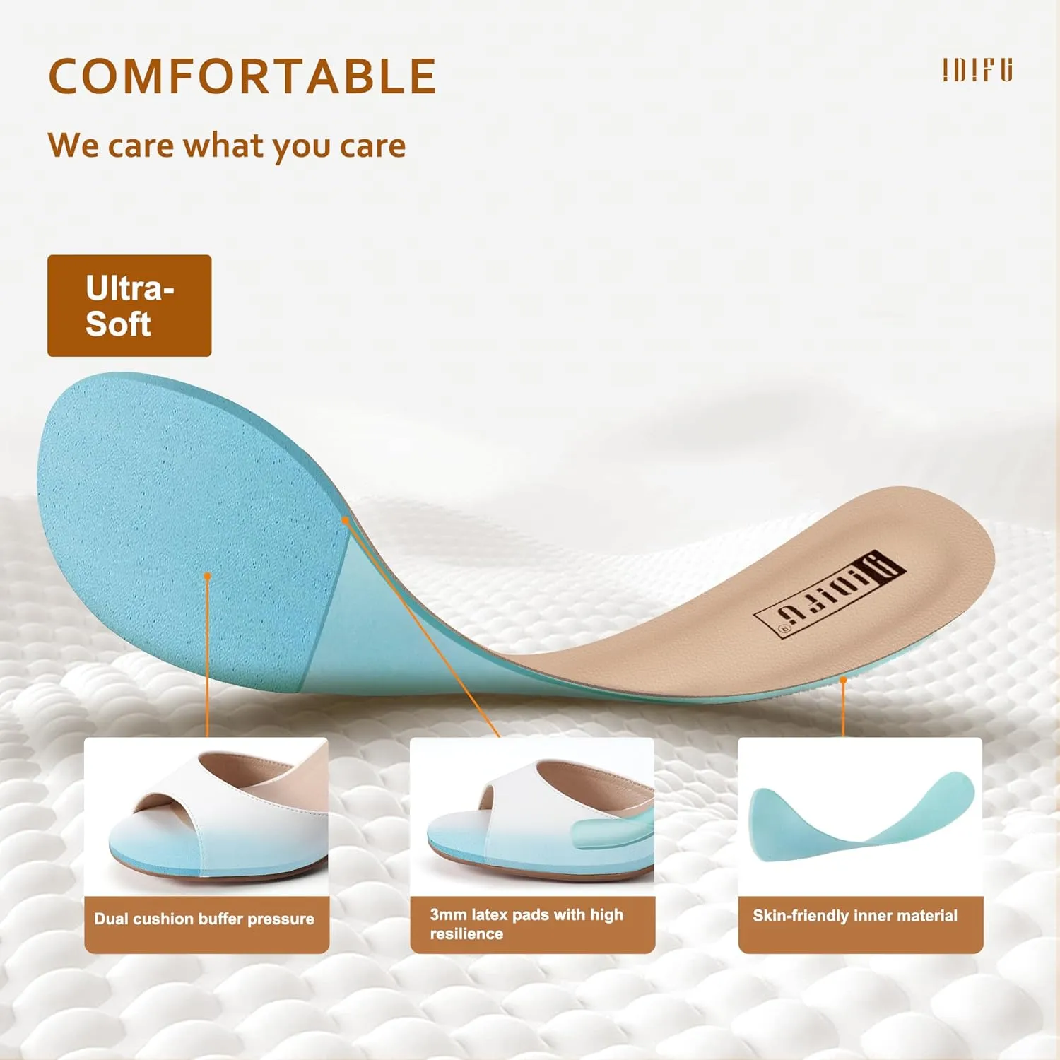 IDIFU Women's Candie-MI Peep Toe Low Block Heels Sandals Ankle Strap Comfy Chunky Wedding Dress Shoes
